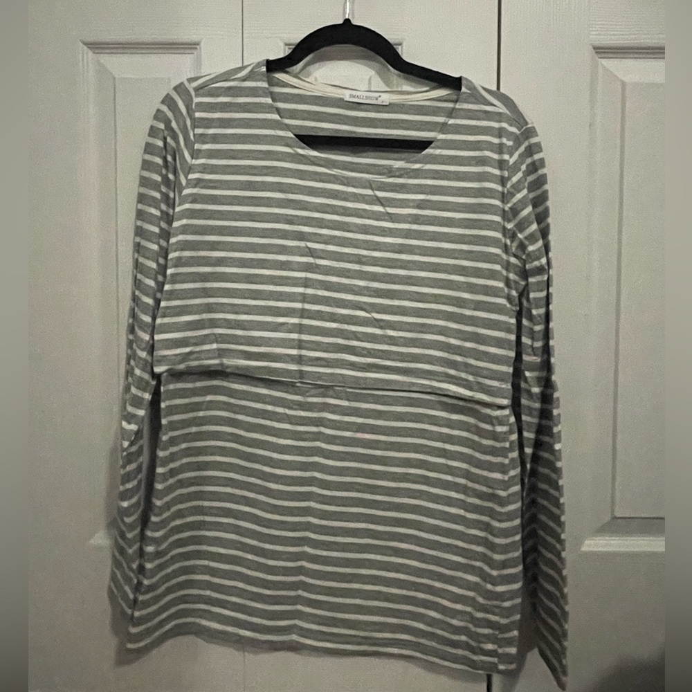 Long sleeve maternity shirt (pack of two)